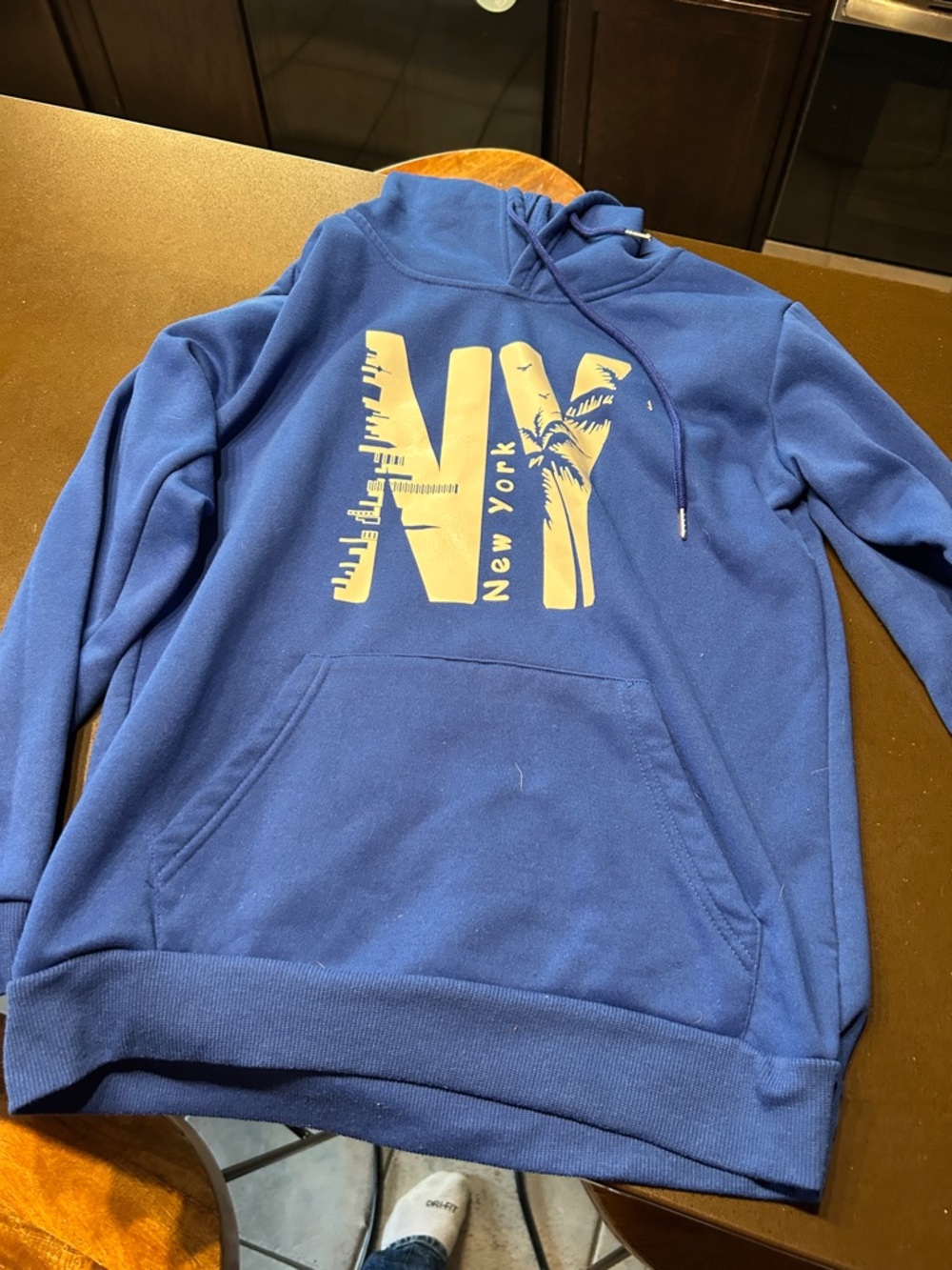 NY Graphic Blue Pullover Hoodie - New York